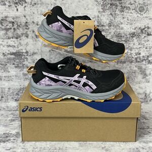 NIB Asics Women's Gel-Venture 10 Trail Running Shoes Black Light Ube Size 6.5